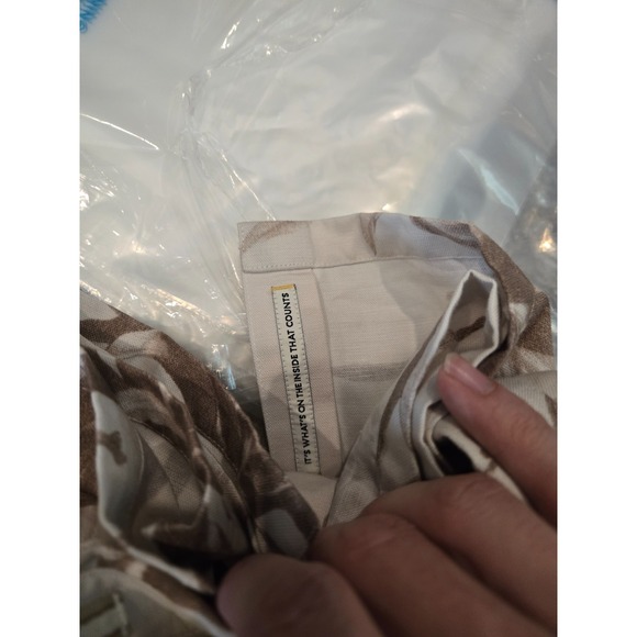 NWT Ted Baker Belmar Shirt Mens 2 Small Ivory Short Sleeve Linen Blend Floral - Picture 14 of 15